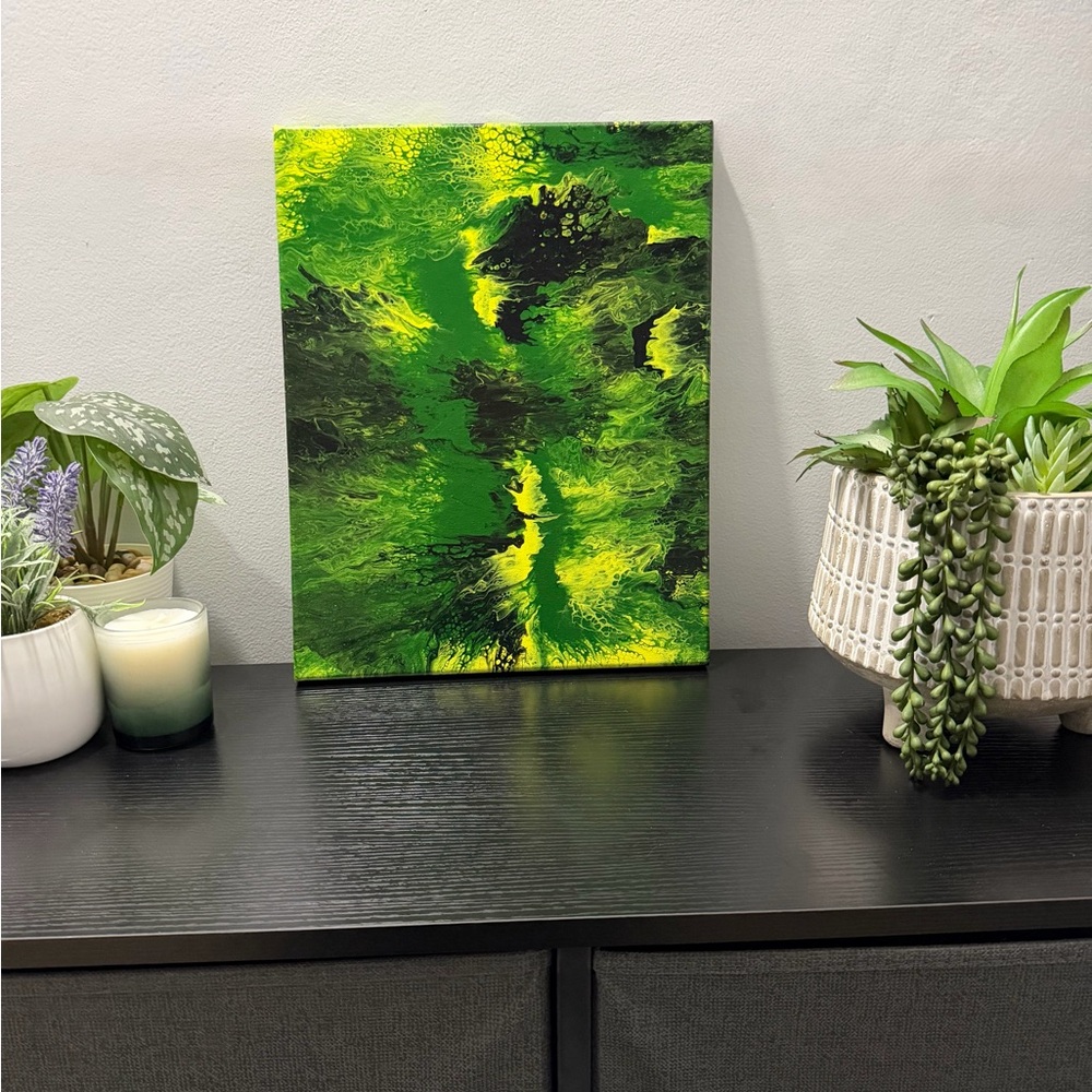 Original Abstract Art 11x14 One Of Kind Handmade Painting On Canvas
